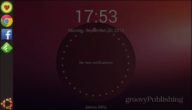 Ubuntu Lockscreen боковая панель