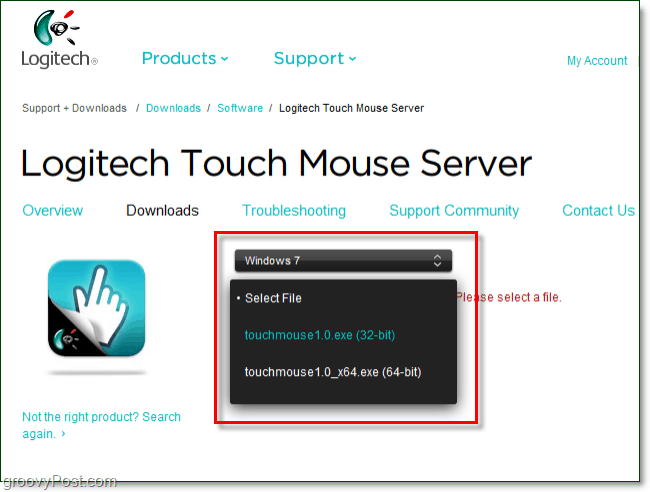 Logitech Touch Mouse скачать для ПК