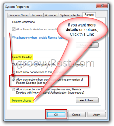 Windows 7 - Удаленные настройки Включить переключатель RDP