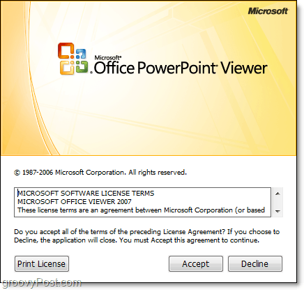 установка программы просмотра Microsoft PowerPoint