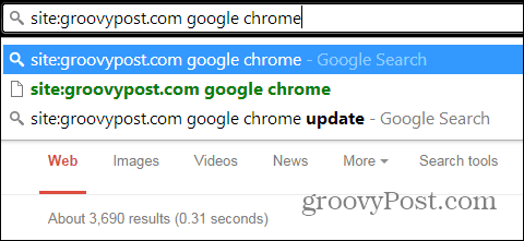 Chrome поиск только на одном сайте