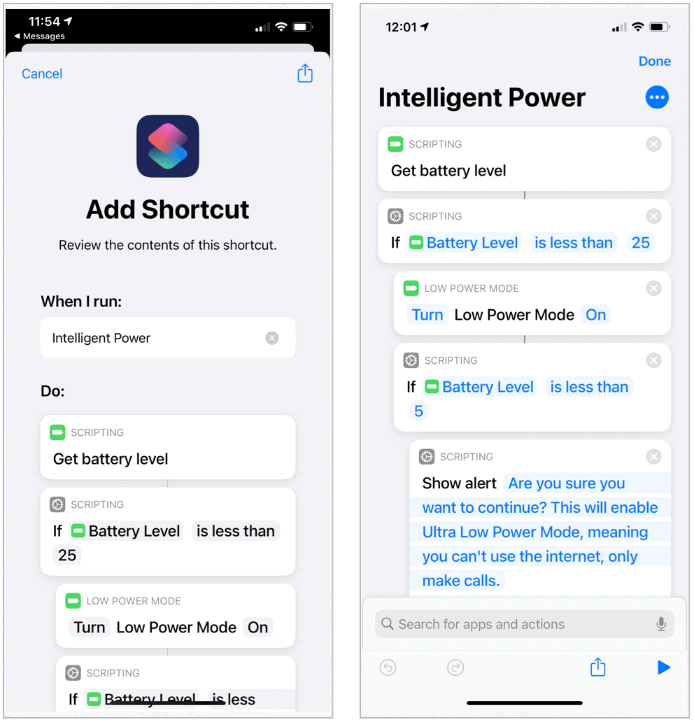 Siri Shortcuts Intelligent Power