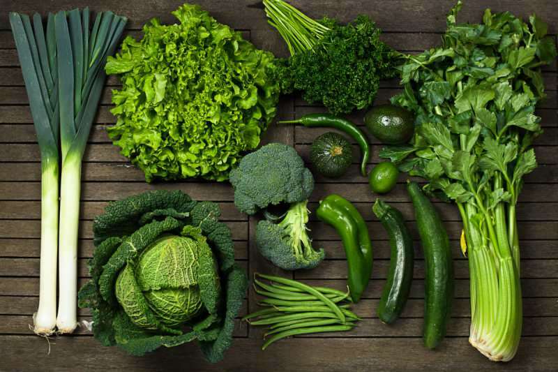 Зеленый символизирует овощи и здоровье