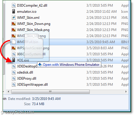 открыть файл WM70Full.bin с помощью XDE.exe