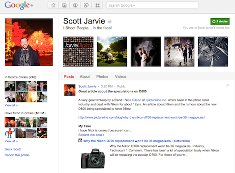 jarvie google + page