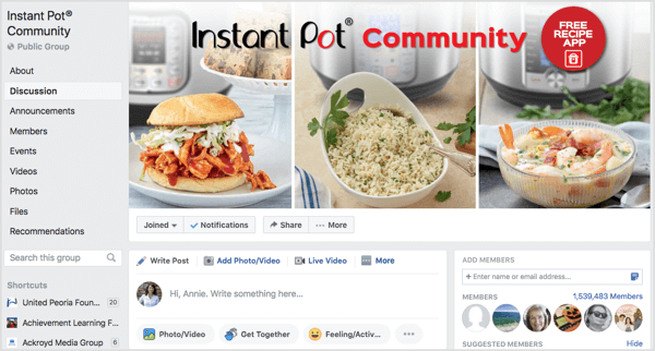 Группа Instant Pot Community в Facebook насчитывает более миллиона участников.