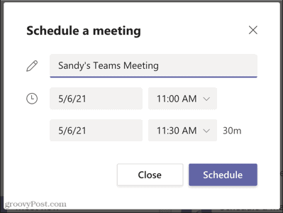 Настроить встречу в Microsoft Teams на потом
