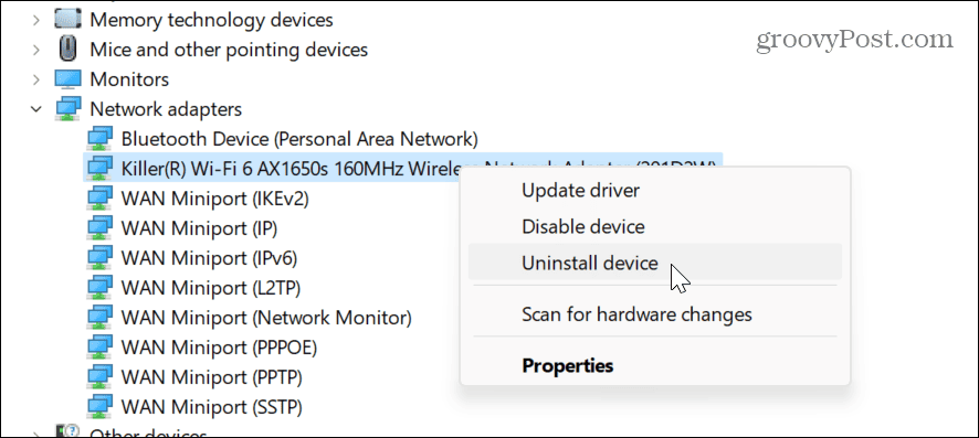 Исправить Wi-Fi не отображается