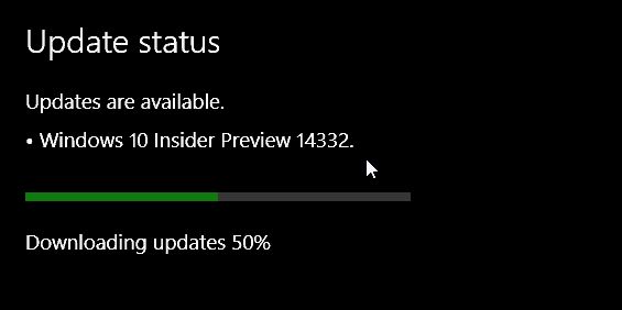 Windows 10 Preview Build 14332 выпущена для инсайдеров сегодня