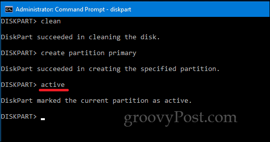 DiskPart Windows 10 командная строка