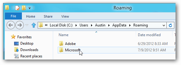 Приложение данных в роуминге Microsoft Windows 8