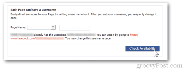 Настройки страницы на Facebook. Изменение имени пользователя. На каждой странице может быть имя пользователя.
