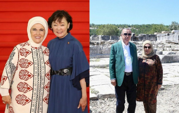 Спутник первой леди Эрдоган в модном стиле шаль 2019 года