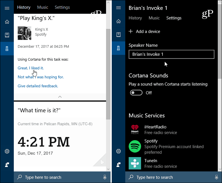 Настройки Cortana для Windows 10