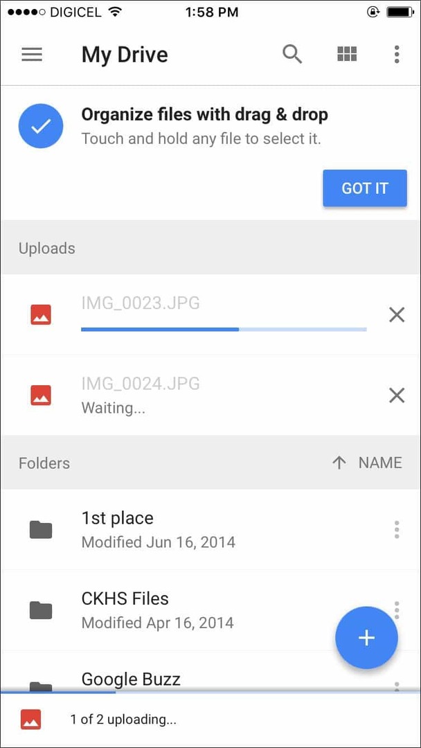 Google Drive для iOS дополнен поддержкой 3D Touch