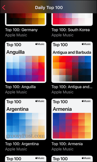 музыкальные чарты Apple входят в топ-100 стран