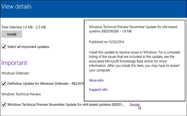 Обновление Microsoft (KB3019269) для Windows 10 Build 9879