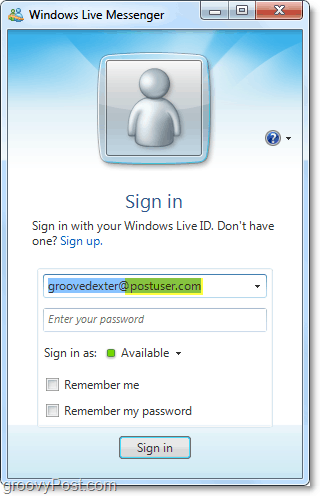Windows Live Messenger можно использовать с вашей учетной записью домена, если вы настроите его
