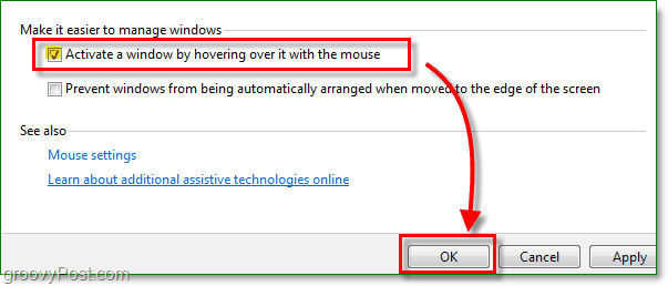 Как переключить Windows с помощью мыши в Windows 7