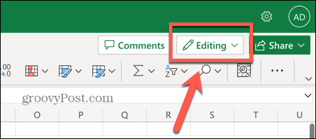 Возможность редактирования веб-приложения Excel