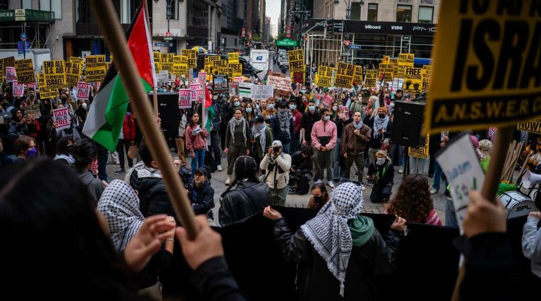 Палестина, забастовка в Нью-Йорке
