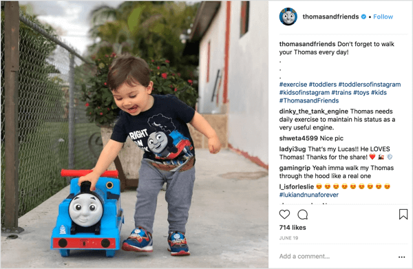 Thomas & Friends делится фотографиями, предоставленными родителями детей, использующих товары бренда.