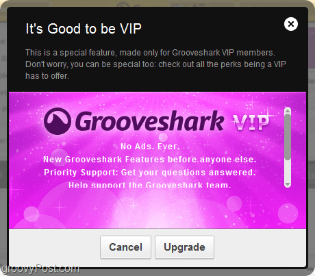 Преимущества Grooveshark VIP аккаунт