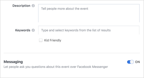 Чтобы обеспечить открытый канал связи между вами и участниками мероприятия в Facebook, выберите параметр, позволяющий людям связываться с вами через Messenger.
