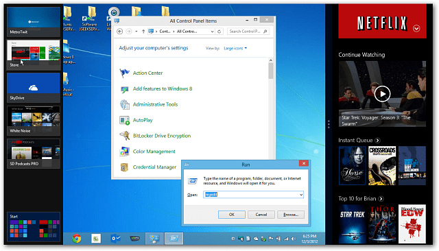 Включить функцию привязки Windows 8 на мониторах с низким разрешением