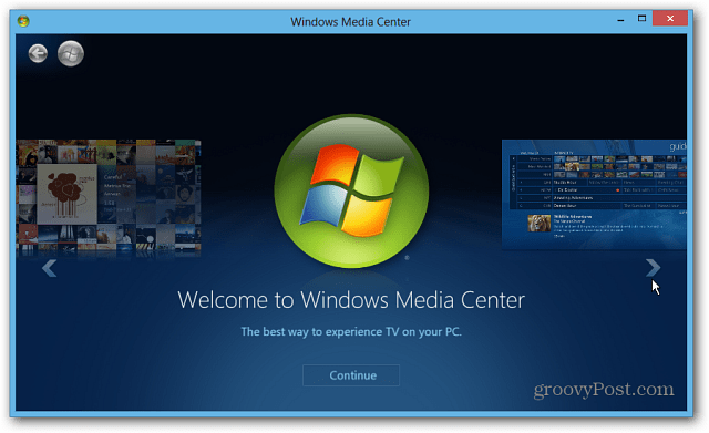 Запустите Windows Media Center