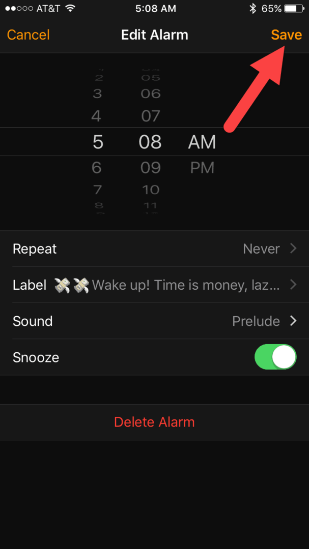 Как установить метки будильника на iPhone и отключить кнопку повтора