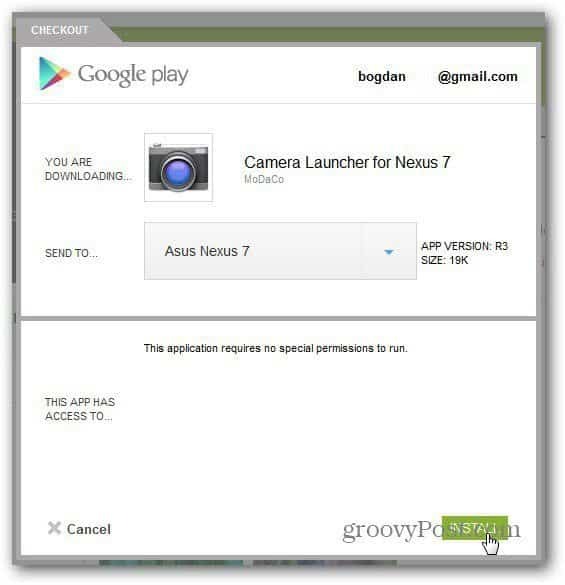 Google Nexus 7 установить камеру