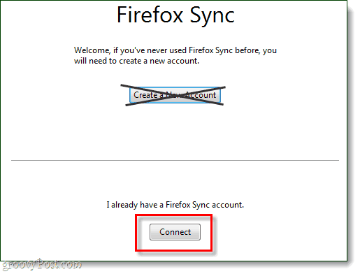 подключиться к учетной записи синхронизации Firefox