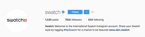 Swatch просит пользователей помечать свои сообщения тегом #MySwatch, чтобы их можно было разместить в своей учетной записи Instagram.