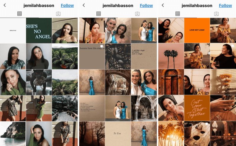 Бизнес-профиль Джемилы Бассон в Instagram