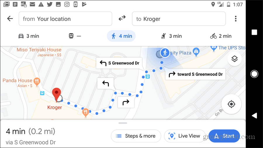 гугл карты пешеходные маршруты