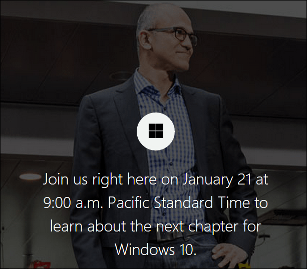 Брифинг Microsoft Windows 10 Streaming Live 21 января