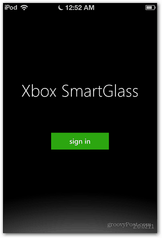 Xbox SmartGlass Войти в iOS