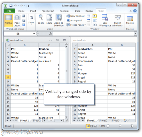 таблица Microsoft Excel Excel рядом друг с другом