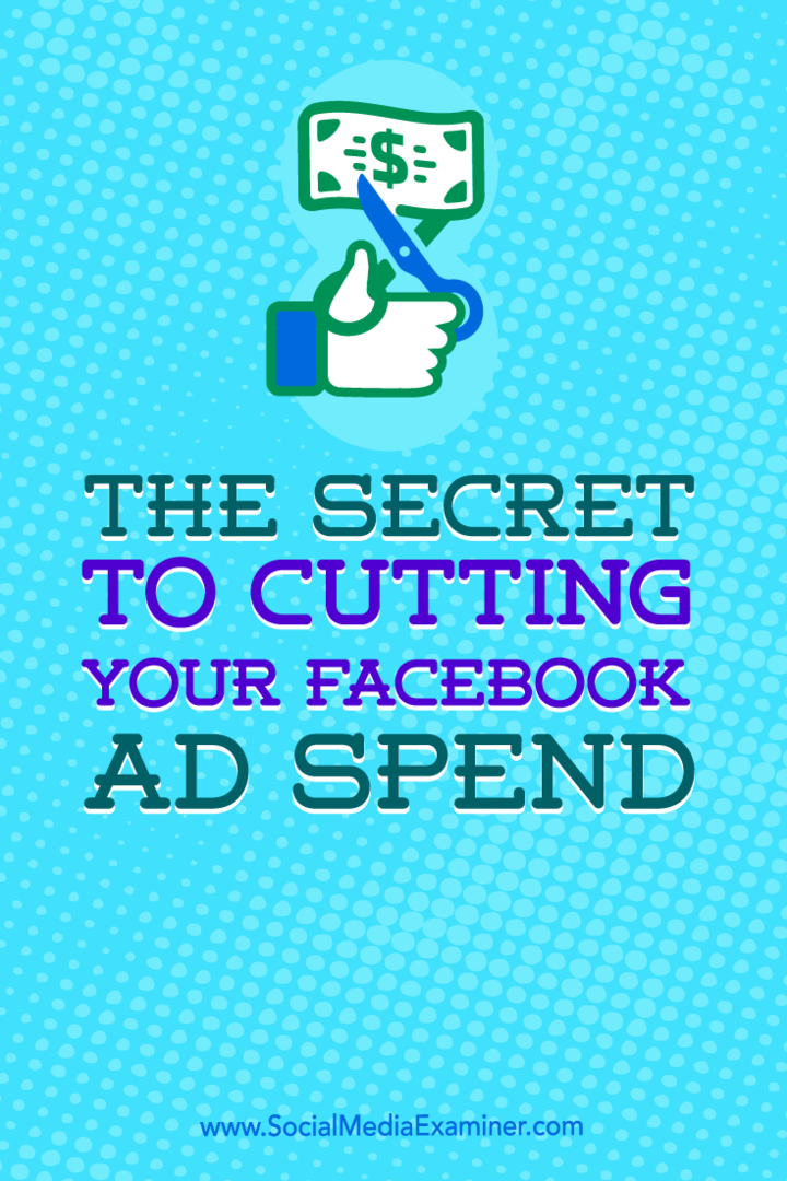 Советы о том, как сократить расходы на рекламу в Facebook.