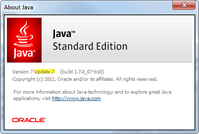 Java обновление 7