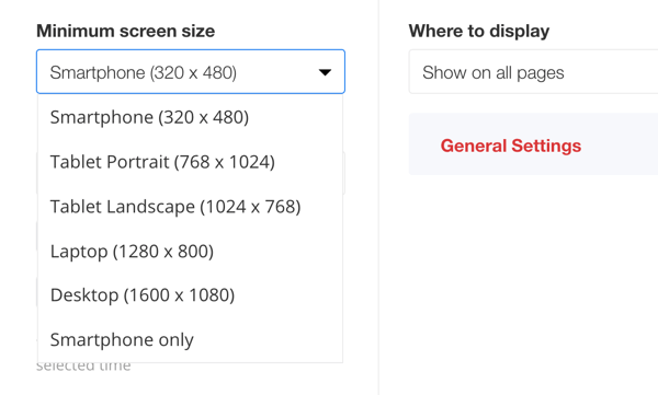параметры отображения размера экрана живого чата zotabox