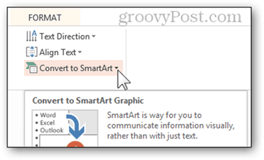 smart art конвертировать в маркированный список smartart bullet параметры Powerpoint PowerPoint конвертировать 2013 параметры формата кнопки