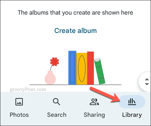 Откройте библиотеку в Google Фото