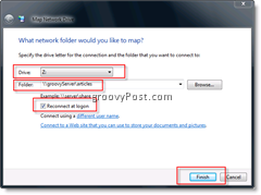 Подключите сетевой диск в Windows Vista и Server 2008 из проводника Windows