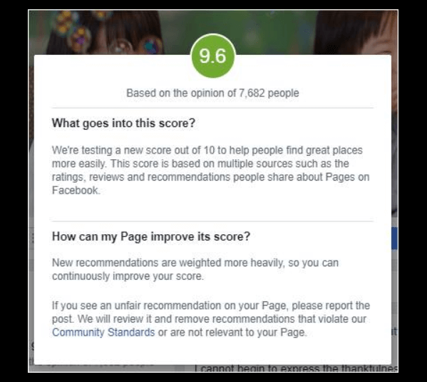 Facebook добавляет на страницы оценки обзоров.