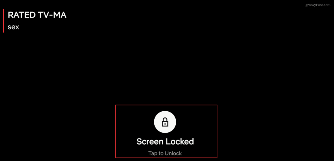 Как использовать функцию блокировки экрана для приложения Netflix