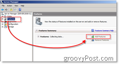 Как добавить функции в Windows Server 2008