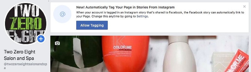 Facebook представил новую функцию автоматической пометки, которая позволяет пользователям и другим страницам помечать страницы бренда в своих историях.