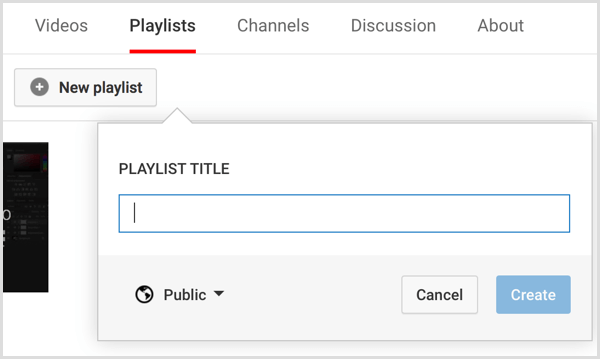 YouTube канал создать плейлист